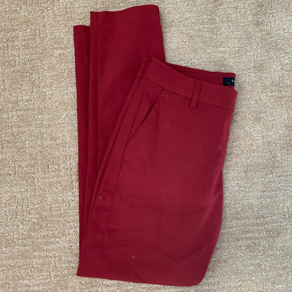 Red Liverpool Kristy Straight Leg Pants